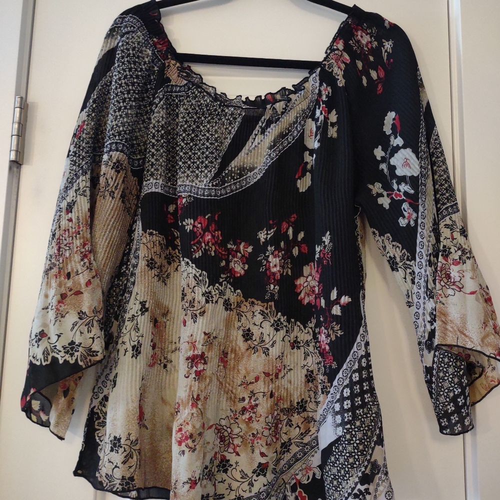 SALE Jaipur Gorgeous Multicolor Blouse Size XL Excellent Condition